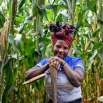 Esta Kanyombwe, a smallholder farmer and One Acre Fund client since 2016 from Senjele village in Tanzania